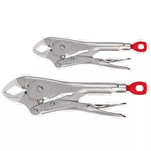 Milwaukee 2 Piece 7" & 10" Curved Jaw Locking Pliers with Maxbite