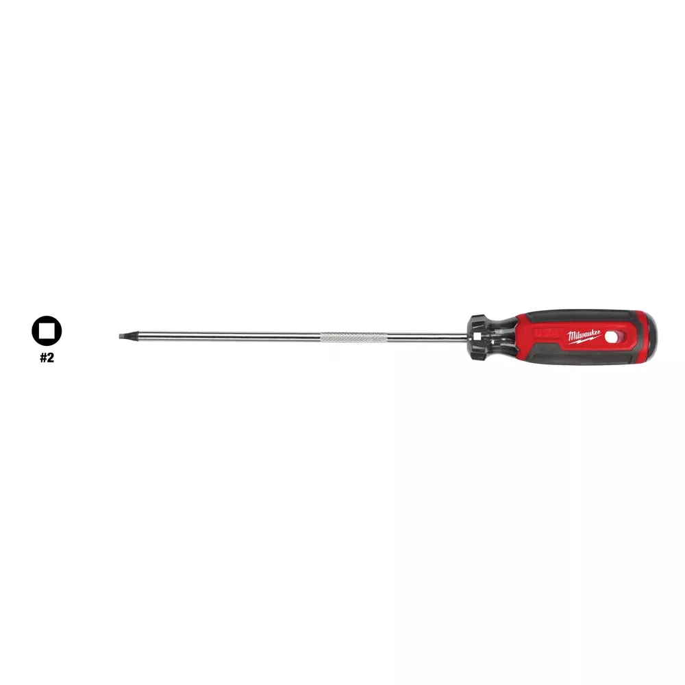Milwaukee #2 Square 8" Cushion Grip ScrewdriverMT220
