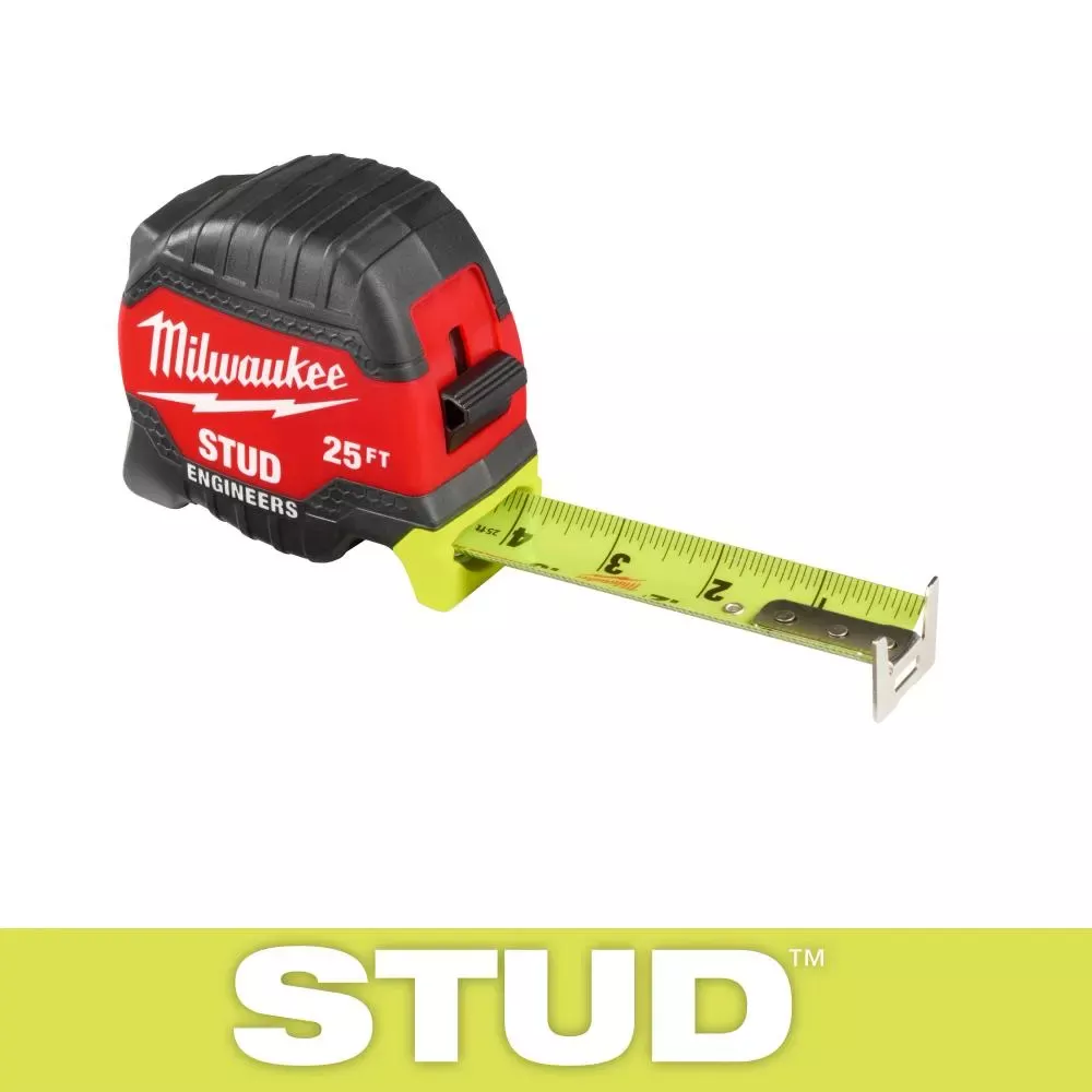 Milwaukee 25ft STUD Tape Measure with Engineer's Scale 48-22-1425E
