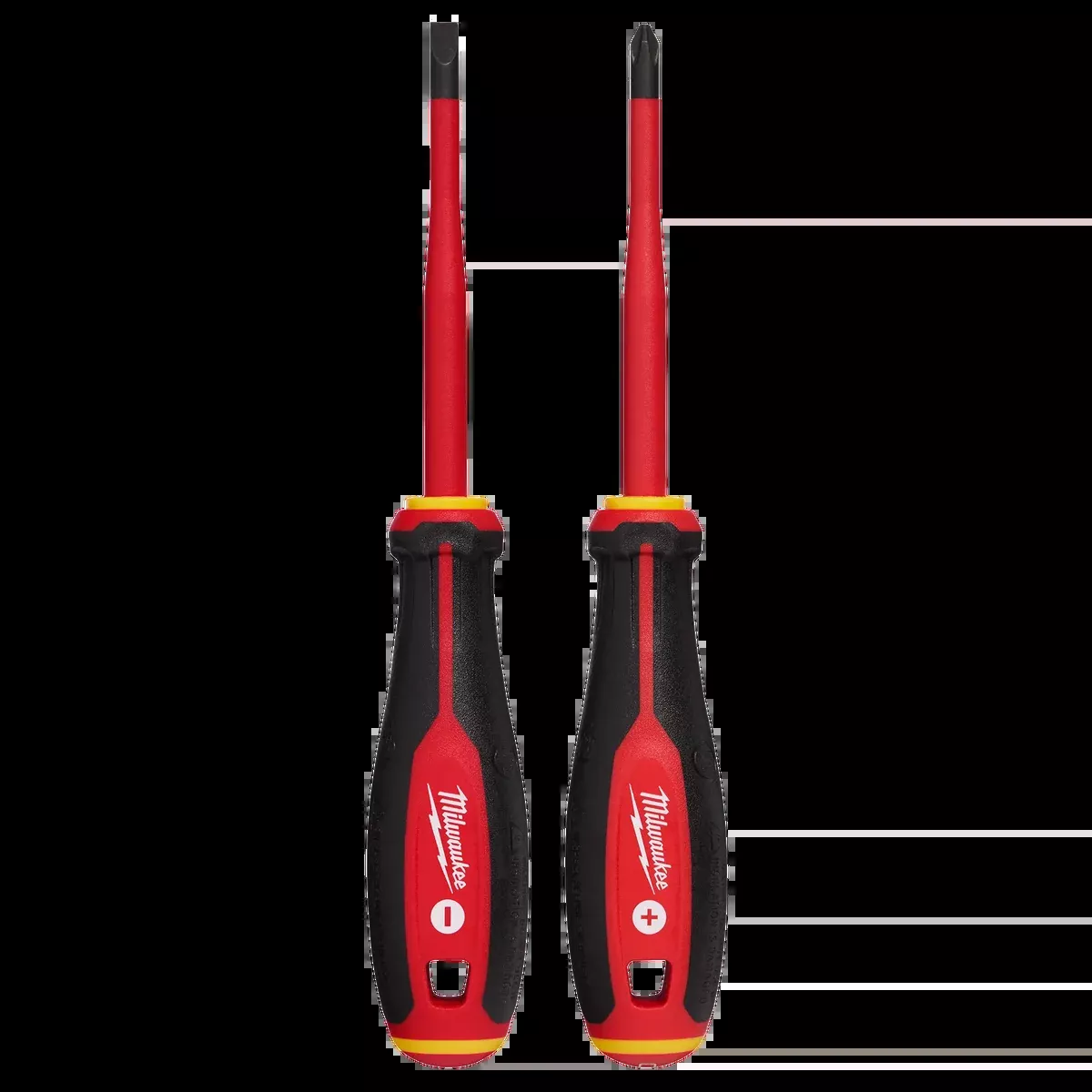 Milwaukee 2pc 1000V Insulated Slim Tip Screwdriver Set