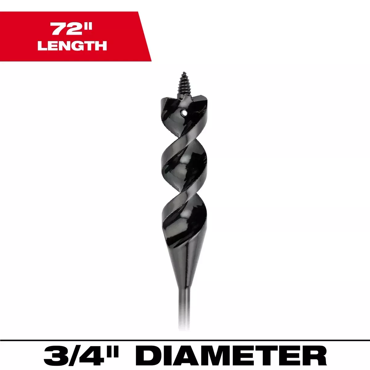 Milwaukee 3/4” x 72" Flexible Cable Auger Bit