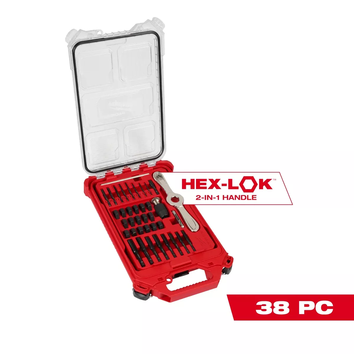 Milwaukee 38PC SAE Tap & Die PACKOUT™ Set w/ HEX-LOK™ 2-in-1 Handle