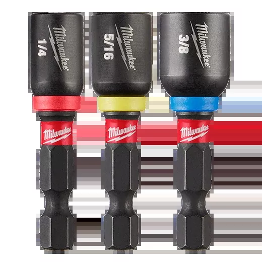 Milwaukee 3PC SHOCKWAVE™ Impact Duty 1-7/8" Magnetic Nut Driver Set