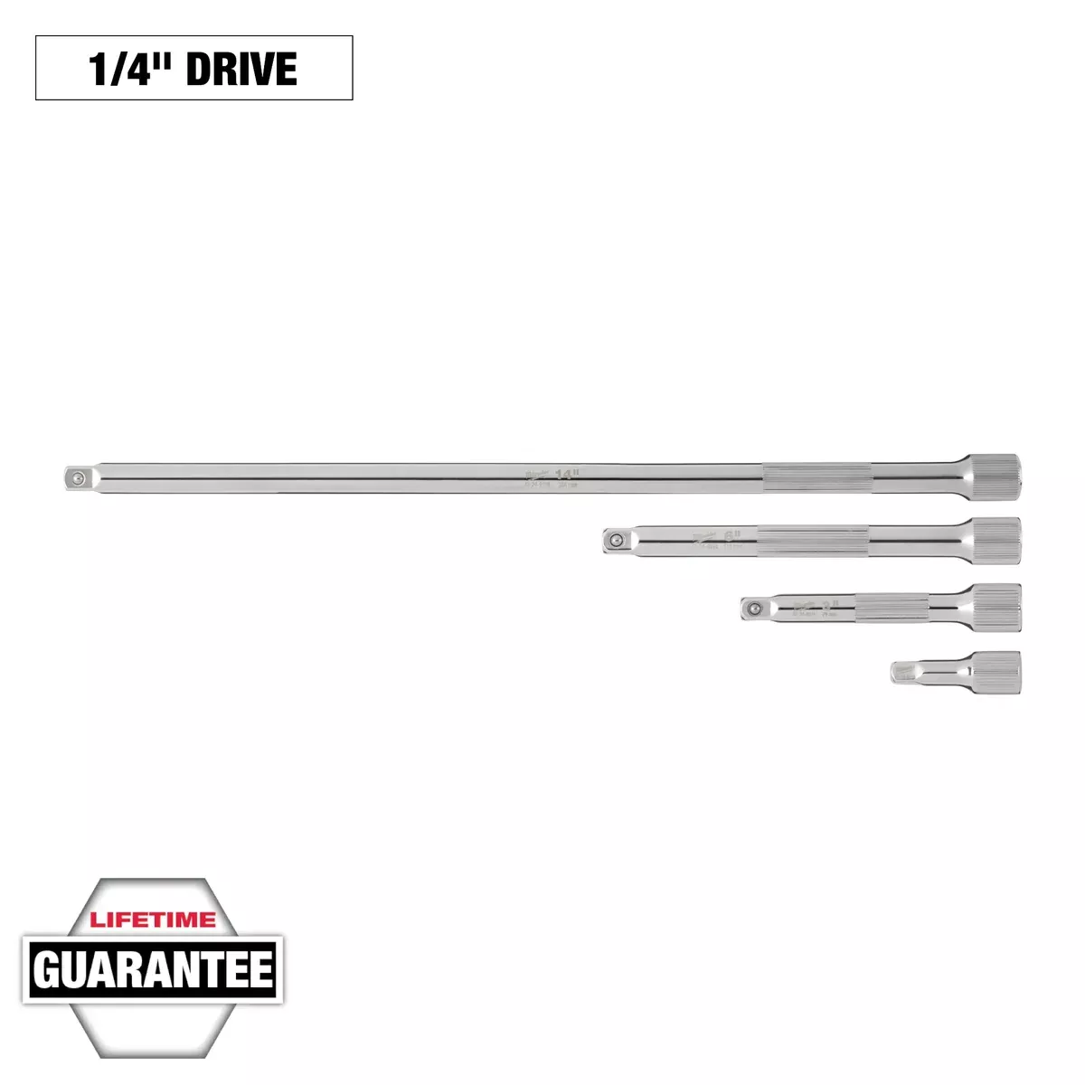 Milwaukee 4pc 1/4” Drive Extension Set