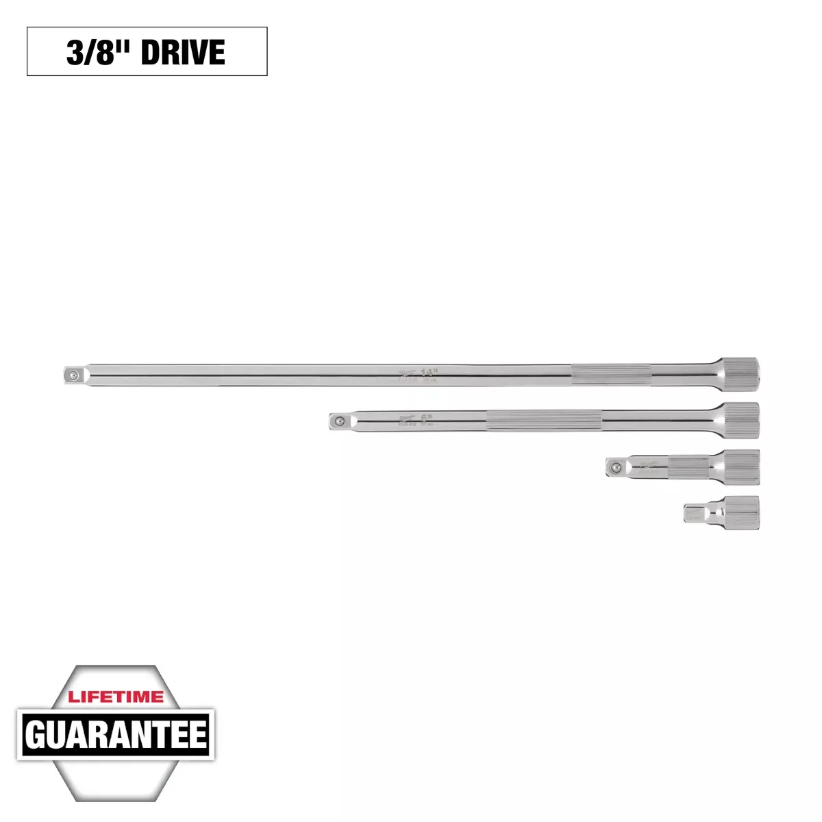 Milwaukee 4pc 3/8” Drive Extension Set