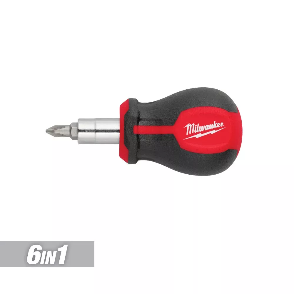 Milwaukee 6-IN-1 Stubby Multi-Bit Screwdriver 48-22-2762