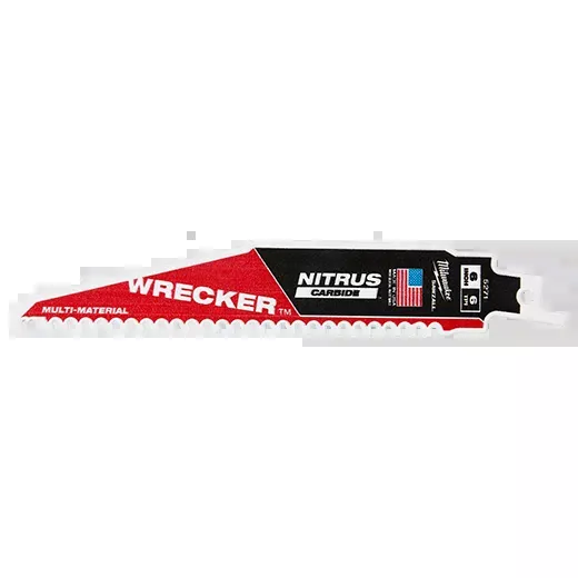 Milwaukee 6" WRECKER with NITRUS CARBIDE SAWZALL Blade
