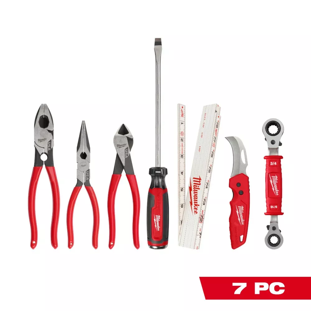 Milwaukee 7 PC. Power Utility Hand Tool Set 48-22-0143