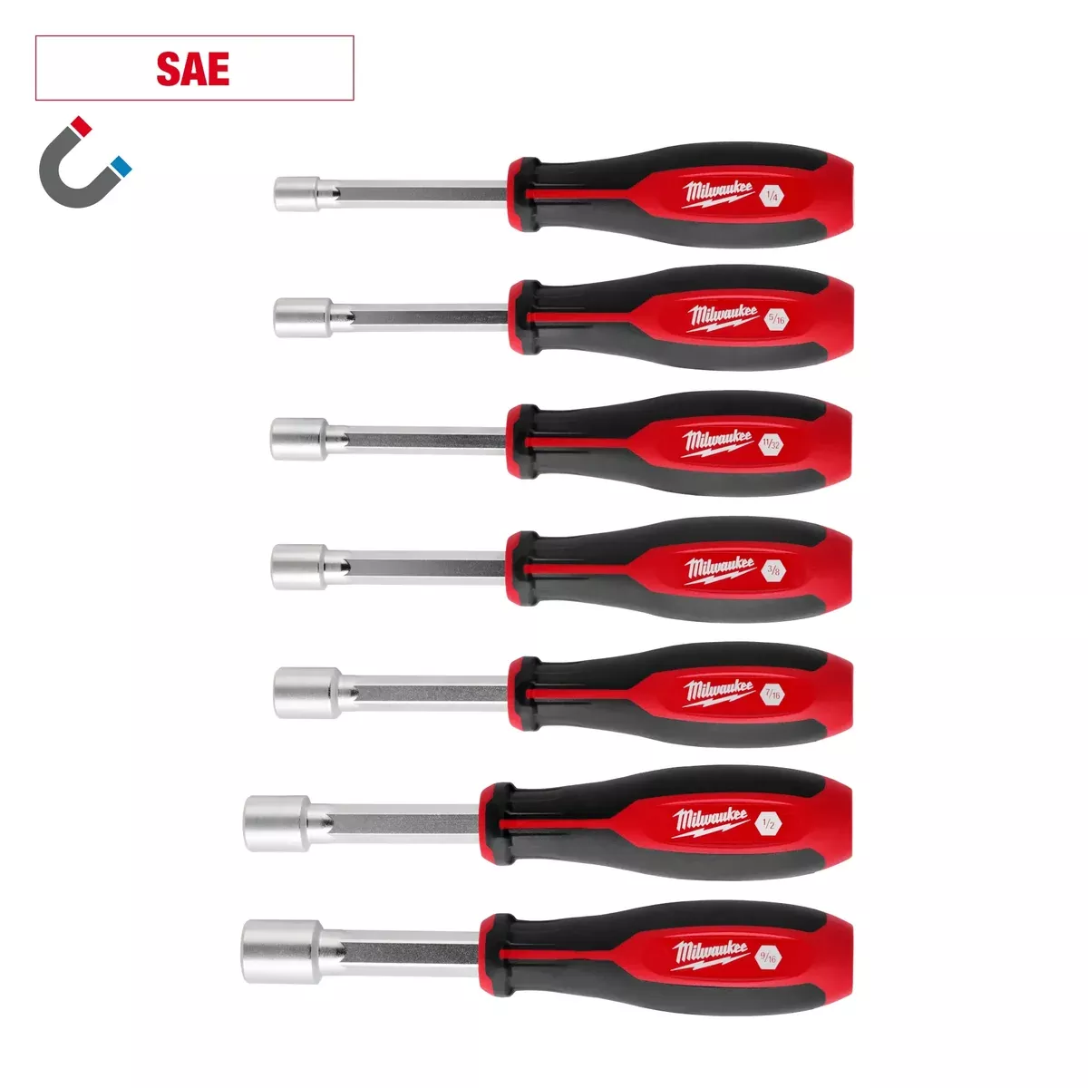 Milwaukee 7pc SAE HollowCore™ Magnetic Nut Driver Set