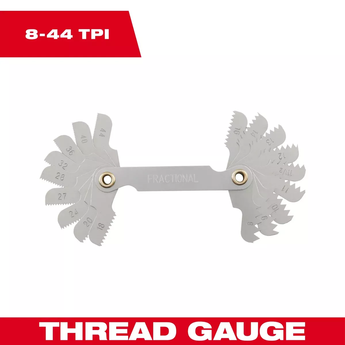 Milwaukee 8-44 TPI SAE Thread Gauge