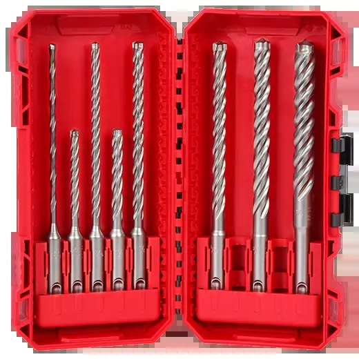 Milwaukee 8 PC SDS Plus MX4™ 4-Cutter Drill Bit Kit