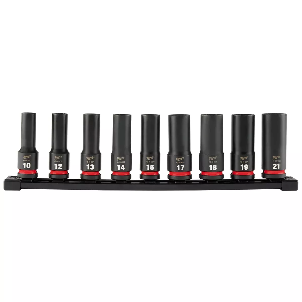 Milwaukee 9PC SHOCKWAVE™ Impact Duty 1/2" Drive Metric Deep 6 Point Socket Set