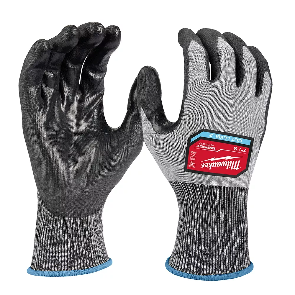 Milwaukee Cut Level 2 High-Dexterity Polyurethane Dipped Gloves - S,48-73-8720B