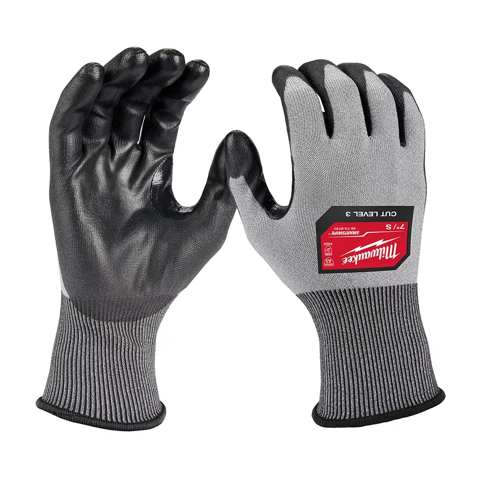 Milwaukee Cut Level 3 High Dexterity Polyurethane Dipped Gloves - S,48-73-8730B