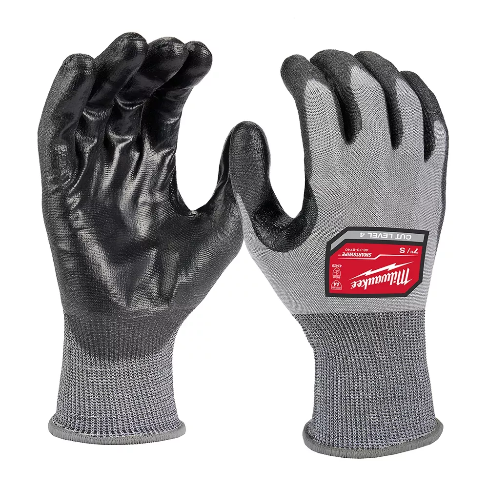 Milwaukee Cut Level 4 High Dexterity Polyurethane Dipped Gloves - S,48-73-8740B