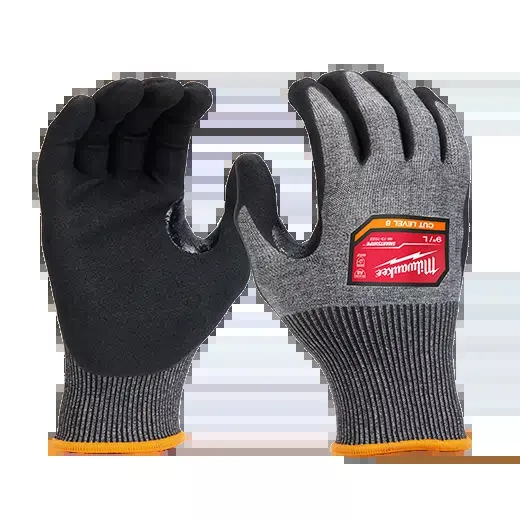 Milwaukee High-Dexterity Cut Level 8 Nitrile Dipped Gloves