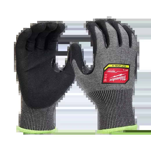 Milwaukee High-Dexterity Cut Level 9 Nitrile Dipped Gloves PPE