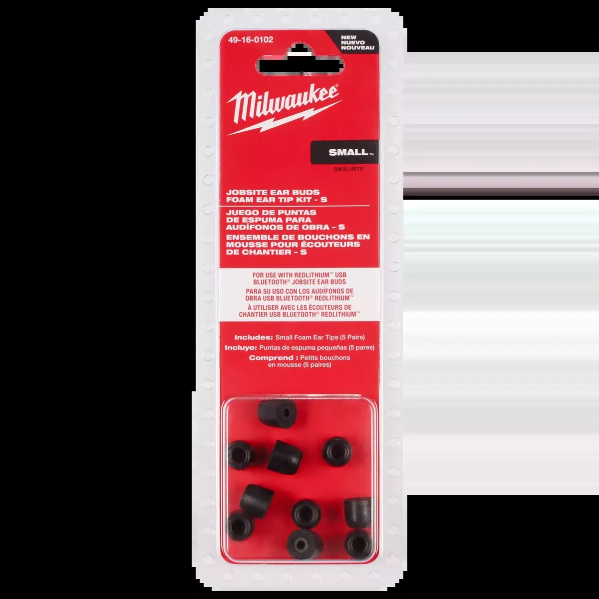 Milwaukee Large Foam Ear Tip Kit for REDLITHIUM USB Bluetooth Earbuds