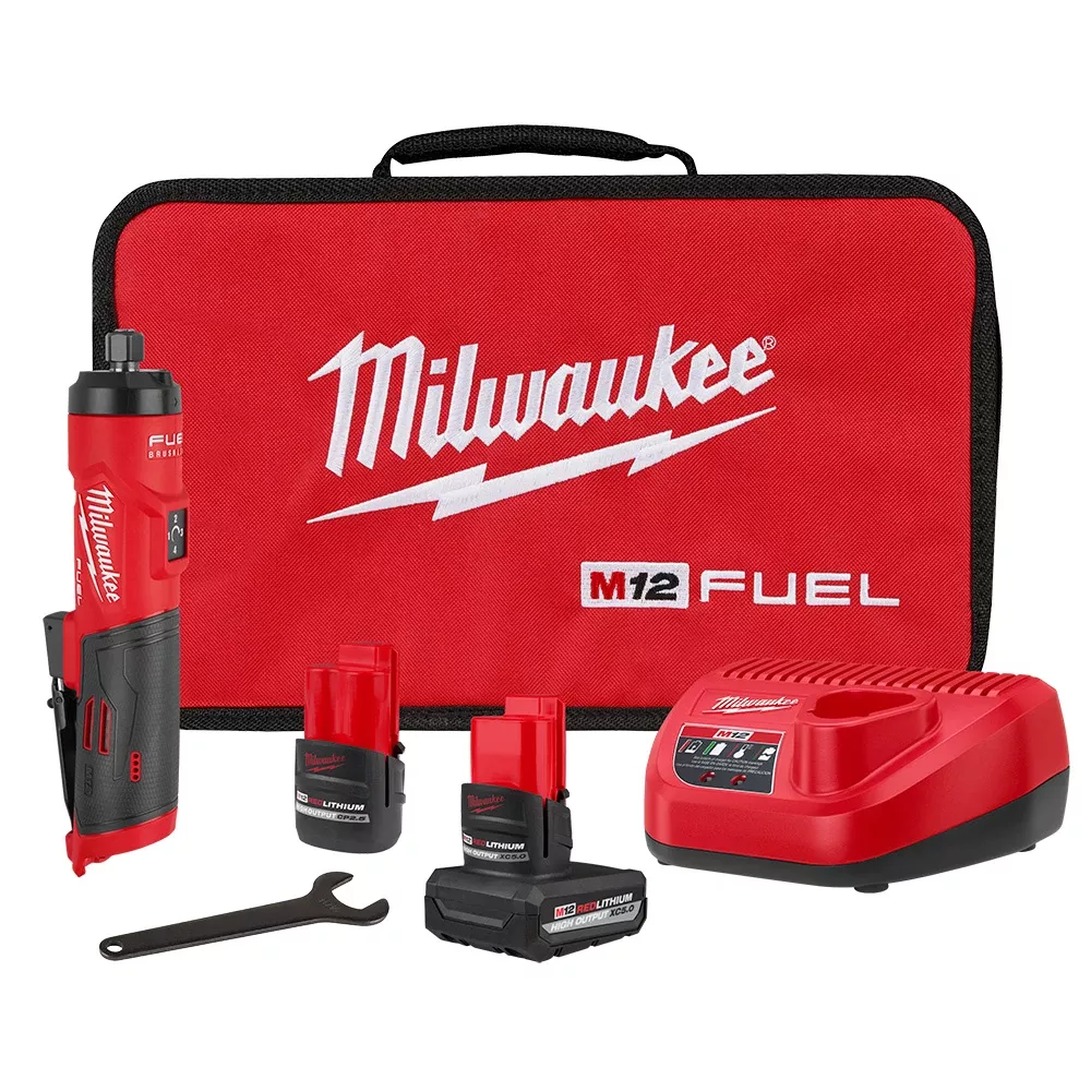 Milwaukee M12 FUEL 1/4" Straight Die Grinder Kit 3486-22