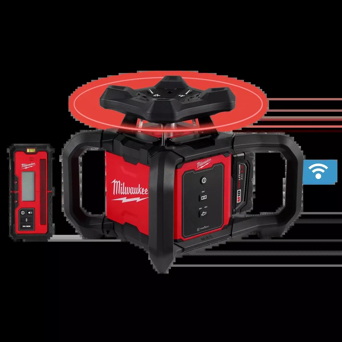 Milwaukee M18™ Red Exterior Rotary Laser Level Kit w/ Receiver