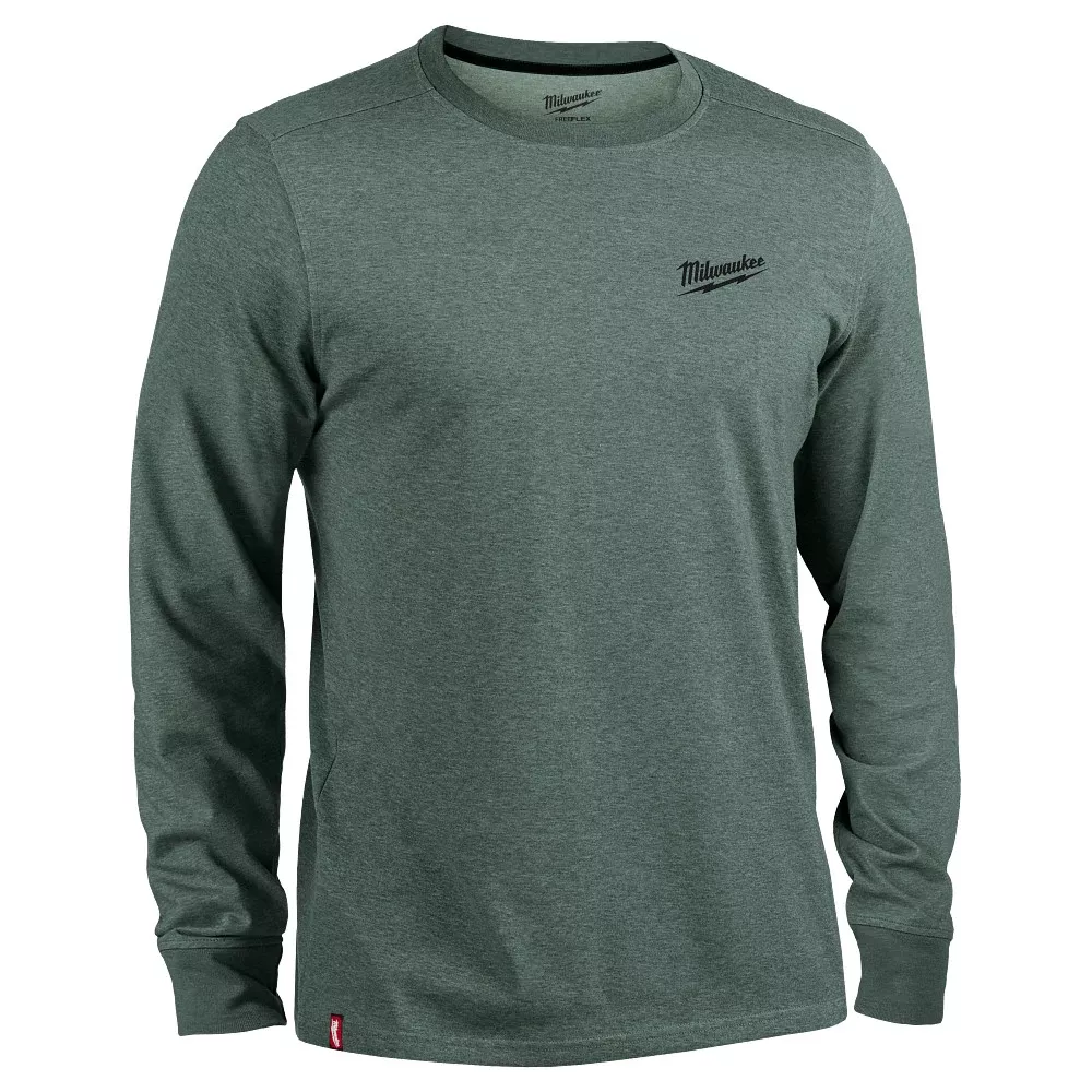 Milwaukee Men's FREEFLEX Hybrid Work Tee - Dark Green, Small 604E-S