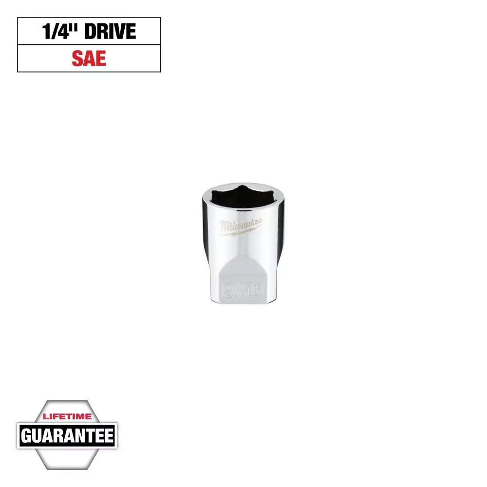 Milwaukee Milwaukee 1/4 in. Drive 9/16 in. SAE 6-Point Socket 45-34-9010