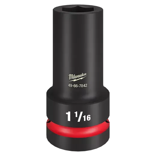 Milwaukee SHOCKWAVE™ Impact Duty 1" Drive 1-1/16" Thin Wall Extra Deep 6 Point Socket