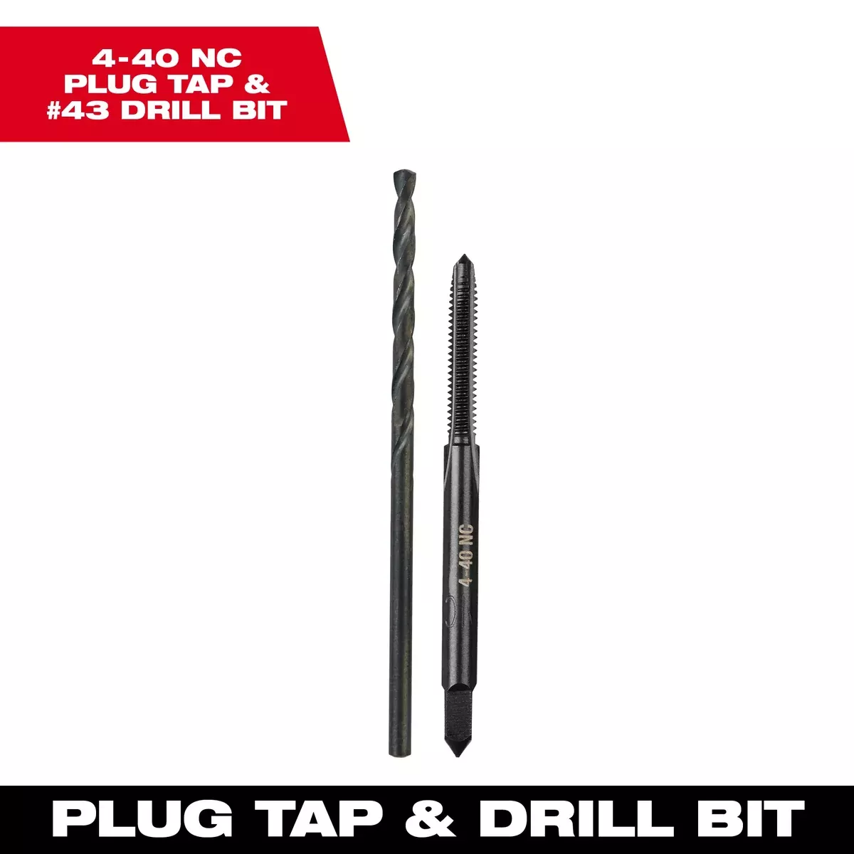 Milwaukee Straight Flute Plug Tap & Drill Bit Set