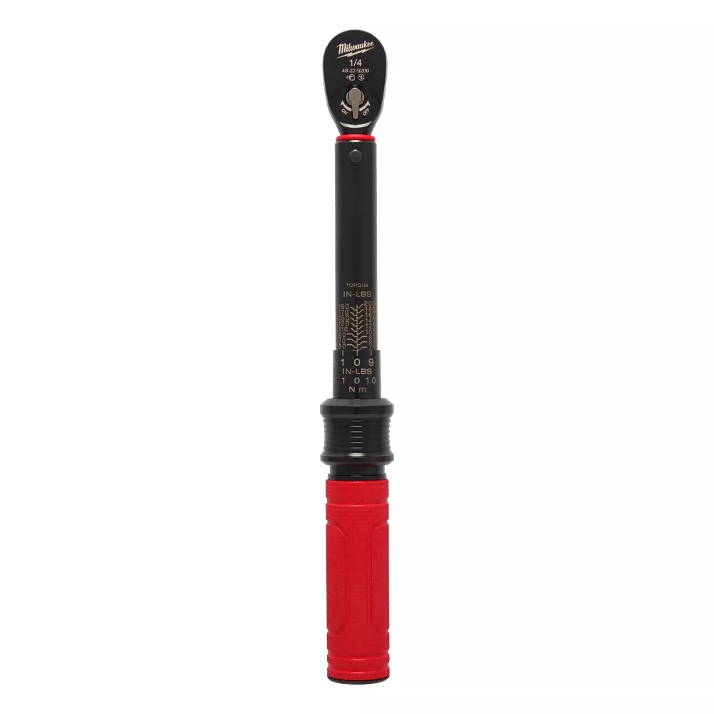 Milwaukee Tools 1/4” Drive Click Torque Wrench (40-200 in·lbf) 48-22-9200