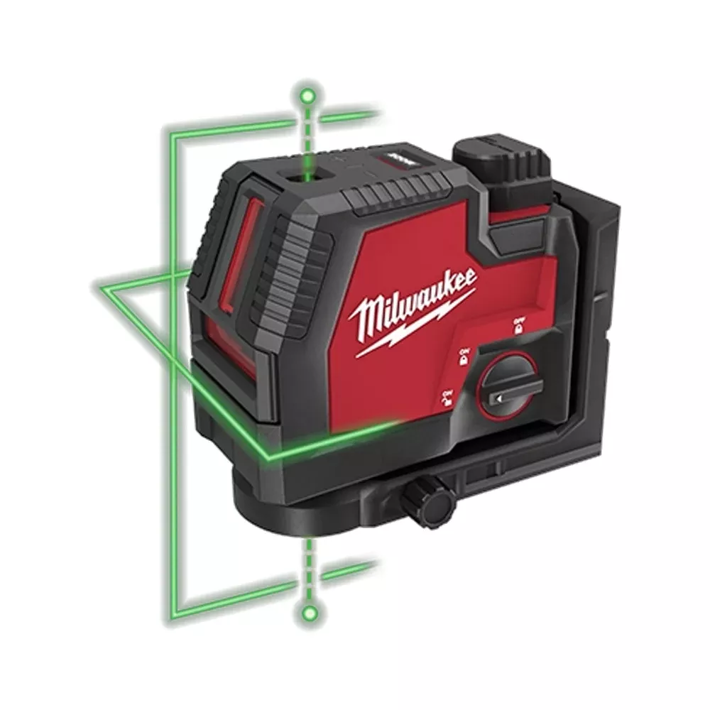 Milwaukee USB Rechargeable Green Cross Line & Plumb Points Laser 3522-21