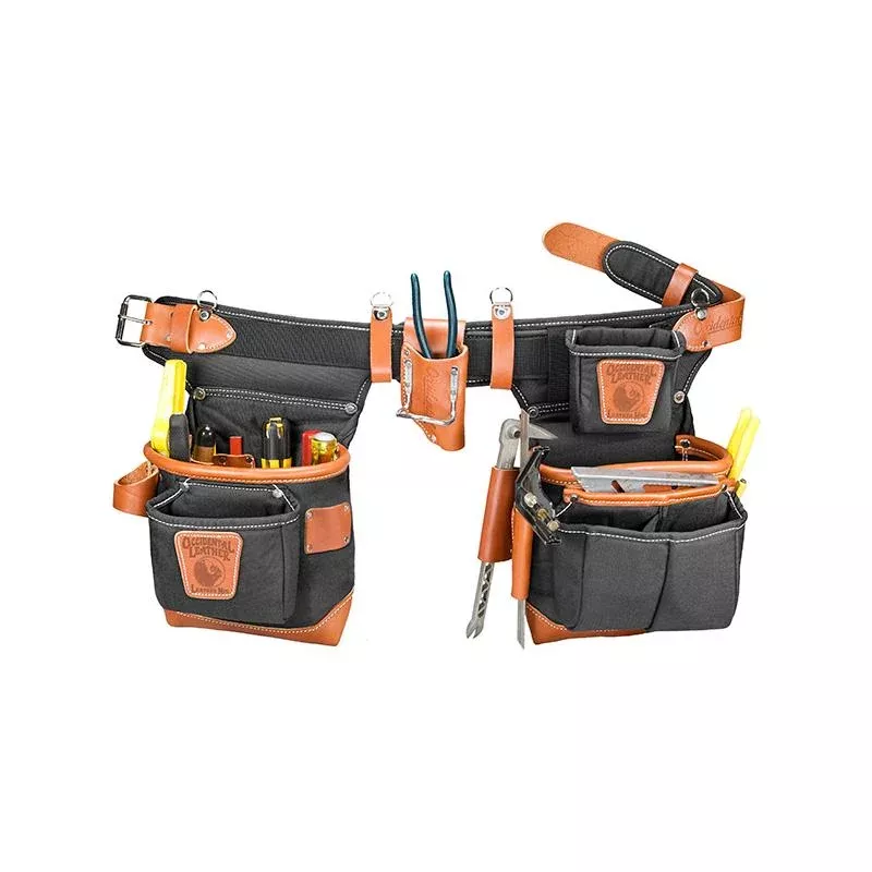 Occidental Leather 9850LH Adjust-to-Fit Fat Lip Tool Bag Set - Black - Left