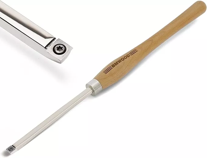 Overall length 23 3/4" Carbide Tipped Radius Rougher Chisel For Woodturning, Beech handle length: 15 1/2", Tool bar length: 8 1/4", with 15 * 15 * 2.5mm-R50 TCT ARC SQUARE BLADE