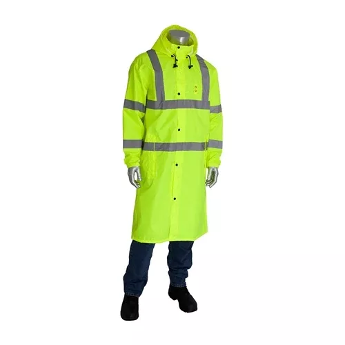 PIP Falcon VIZ ANSI Type R Class 3 48 Rain Trench Coat