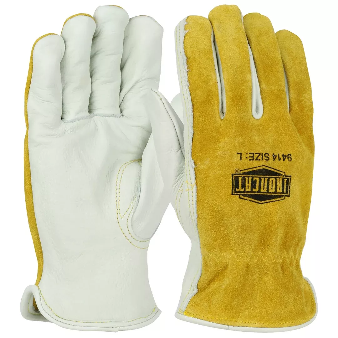 PIP Ironcat Premium Grade Top Grain Drivers Glove with Shoulder Split Cowhide Leather Back