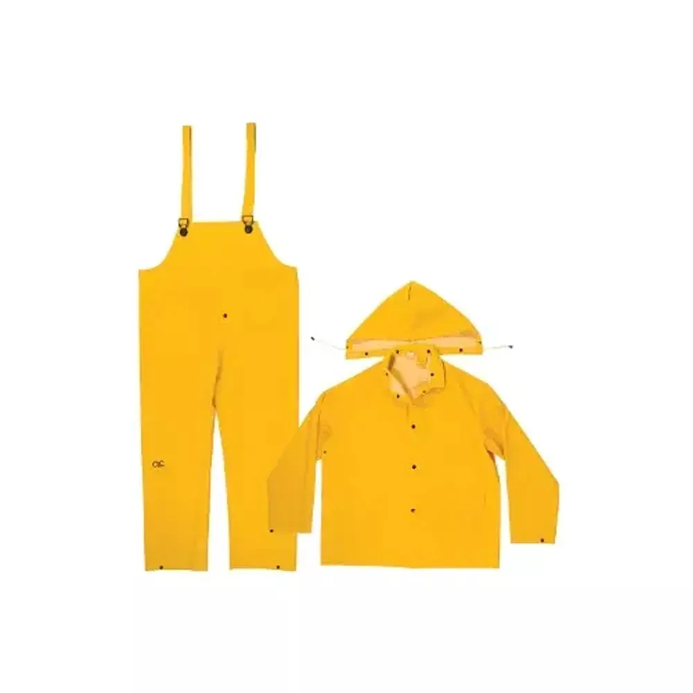 PIP Safety 3-Piece Heavyweight PVC Rain Suit Jacket & Bibs - Medium CLCR101M