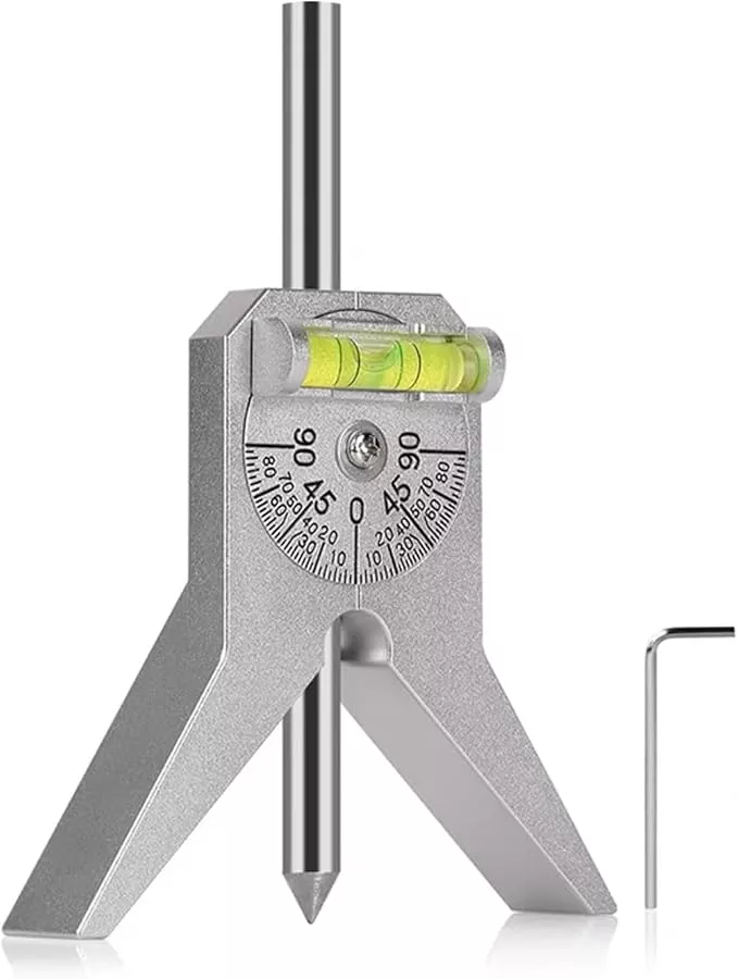 Pipe Center Finder, Marker Centering Tool, Pipefitter Tools, Safety Pipe Marker Centering Head Tool, 4in Y Type Base, with Adjustable Dial Bubble Protractor