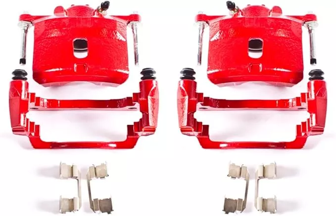 Power Stop Front S2658 Pair of High-Temp Red Powder Coated Calipers for Acura EL 2001-2005, Honda Civic 2001-2005 [Model Specific]