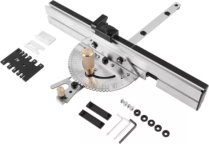 Precision Miter Gauge for Maximum Stock Support and a Repetitive Cut Flip Stop