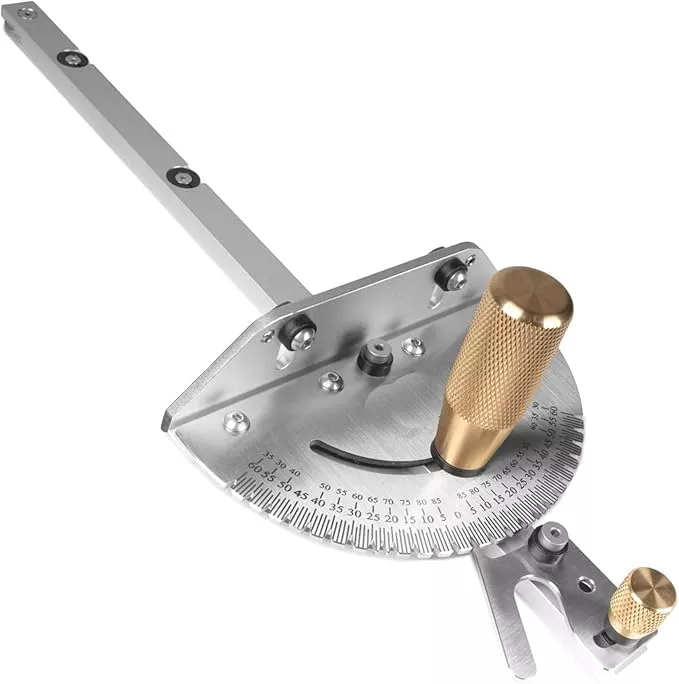 Premium Miter Gauge, 27 Angle Stops for Table Saws, Router Tables, Band Saw and Woodworking Tools (Sliver)