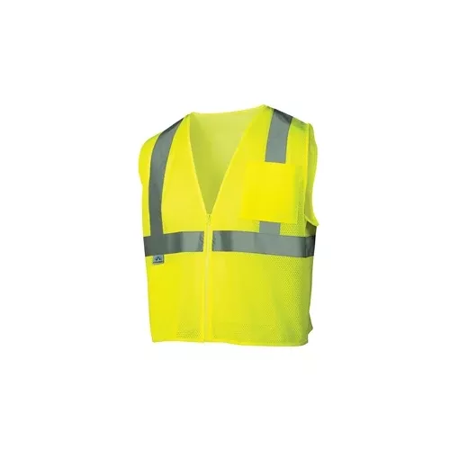 Pyramex Class 2 Safety Vest Mesh 2 Pocket Zipper