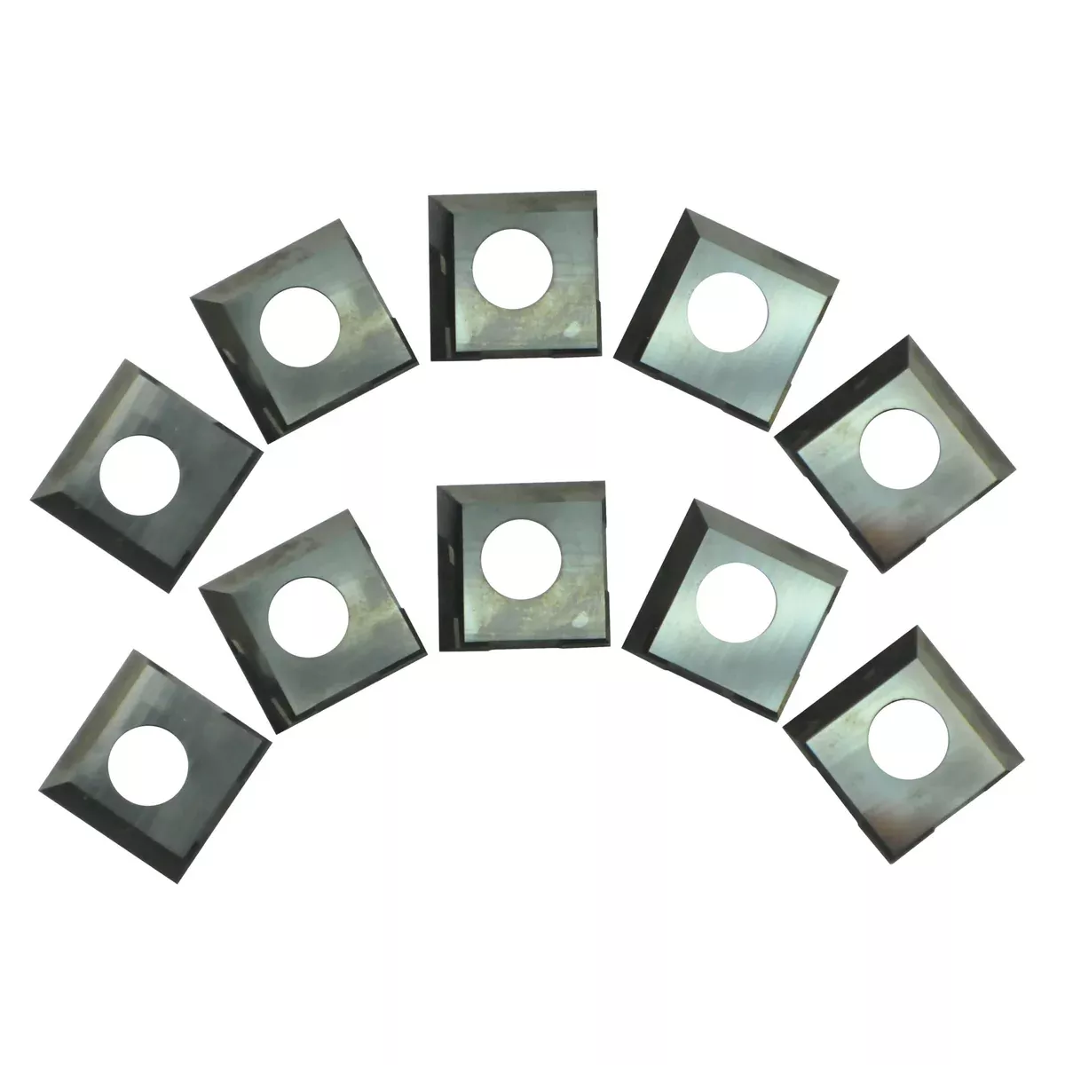 RIKON Carbide 4-Edge Helical Cutter Inserts 14mm X 14mm X 2mm (10 PACK)