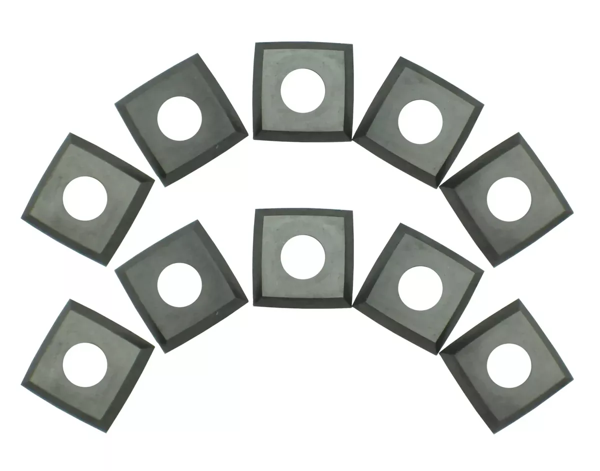 RIKON Carbide 4-Edge Helical Cutter Inserts 15mm X 15mm X 2.5mm (10 PACK)