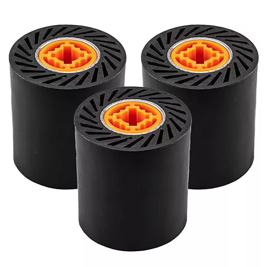 Rubber Expanding Drum 3 Pcs for Abrasive Sanding Bands, 3.5" x 4" with 3/4" Quad Keyway