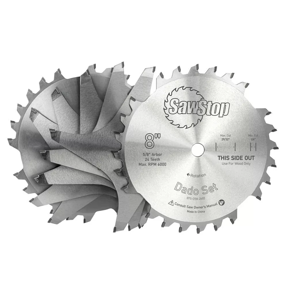 SawStop Table Saws SawStop 8" Premium Dado Set BTS-DS8-2402 BTS-DS8-2402