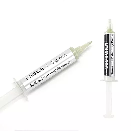 SCOTTCHEN Diamond Polishing Paste,1,200 Grit 10-20 Microns Lapping Compound with 50% Concentration of Diamond Powders for Jewelry, Metal, Ring, Glass, Coin,etc.-5 Gram