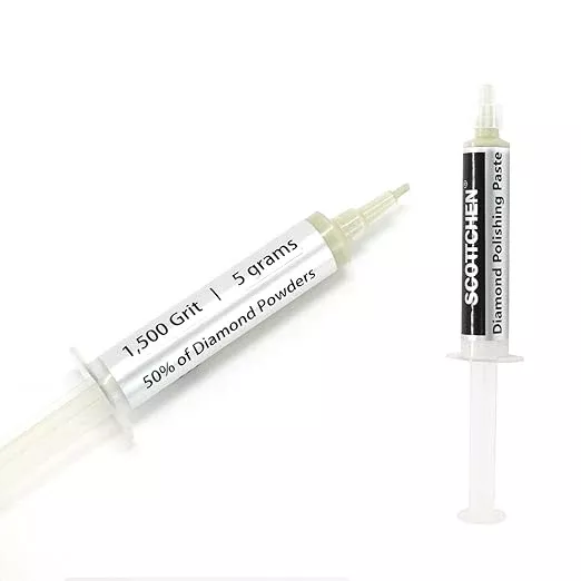 SCOTTCHEN Diamond Polishing Paste,1,500 Grit 6-12 Microns Lapping Compound with 50% Concentration of Diamond Powders for Jewelry, Metal, Ring, Glass, Coin,etc.-5 Gram