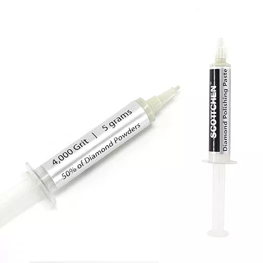 SCOTTCHEN Diamond Polishing Paste,4,000 Grit 2-4 Microns Lapping Compound with 50% Concentration of Diamond Powders for Jewelry, Metal, Ring, Glass, Coin,etc.-5 Gram