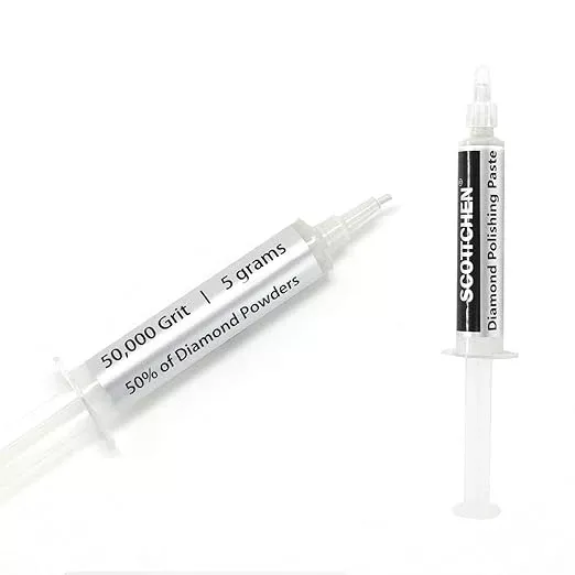 SCOTTCHEN Diamond Polishing Paste,50,000 Grit 0-0.5 Microns Lapping Compound with 50% Concentration of Diamond Powders for Jewelry, Metal, Ring, Glass, Coin,etc.-5 Gram