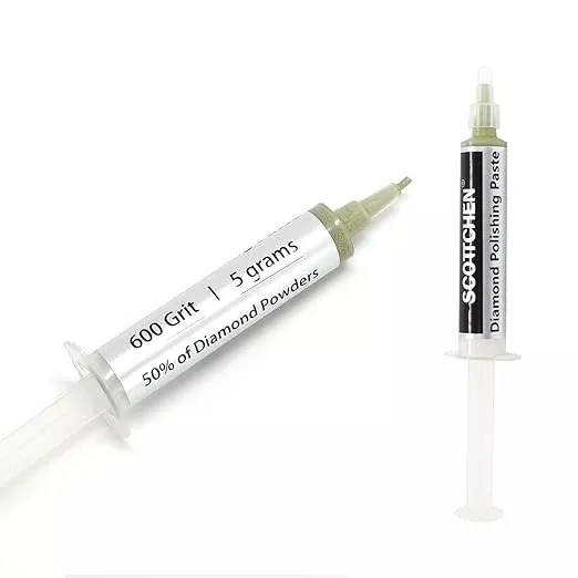 SCOTTCHEN Diamond Polishing Paste,600 Grit 22-36 Microns Lapping Compound with 50% Concentration of Diamond Powders for Jewelry, Metal, Ring, Glass, Coin,etc.-5 Gram