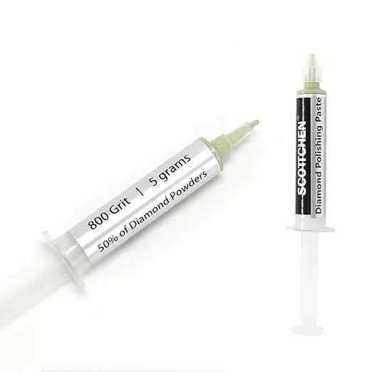 SCOTTCHEN Diamond Polishing Paste,800 Grit 12-25 Microns Lapping Compound with 50% Concentration of Diamond Powders for Jewelry, Metal, Ring, Glass, Coin,etc.-5 Gram